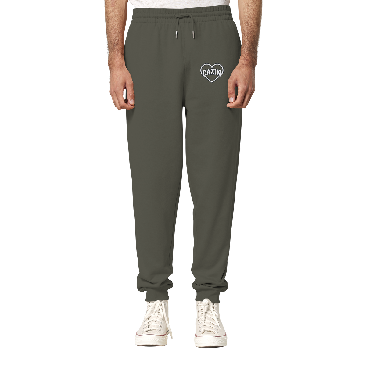 CAZIN Premium Bio Jogginghose mit Herz-Stickerei | Unisex