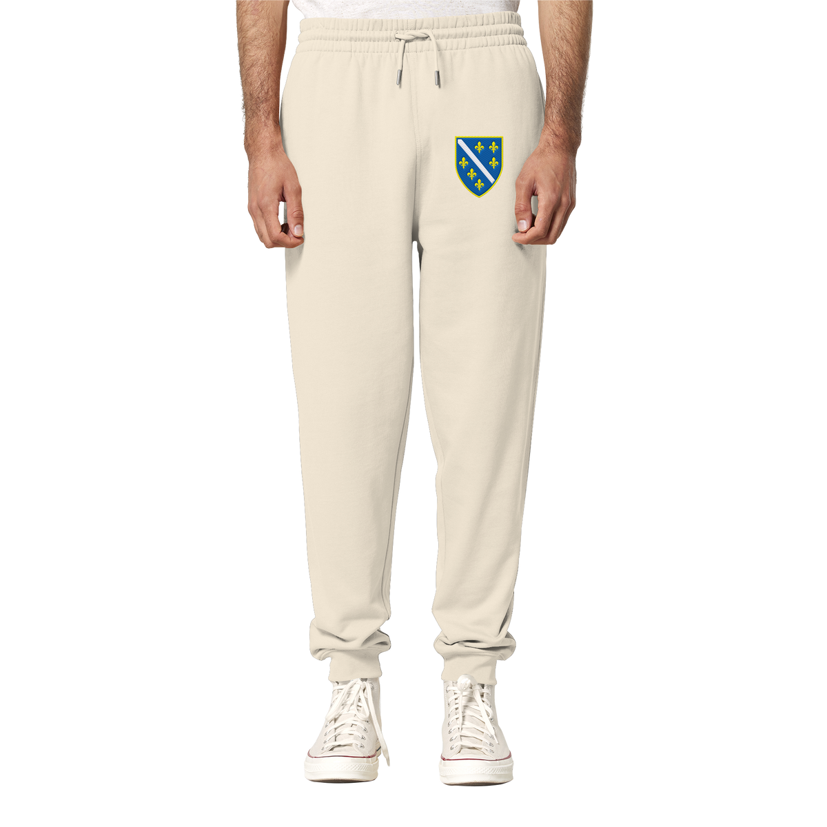 Premium organska jogging pantalone sa grbom Bosne i Hercegovine i vezom | Stanley/Stella – Unisex