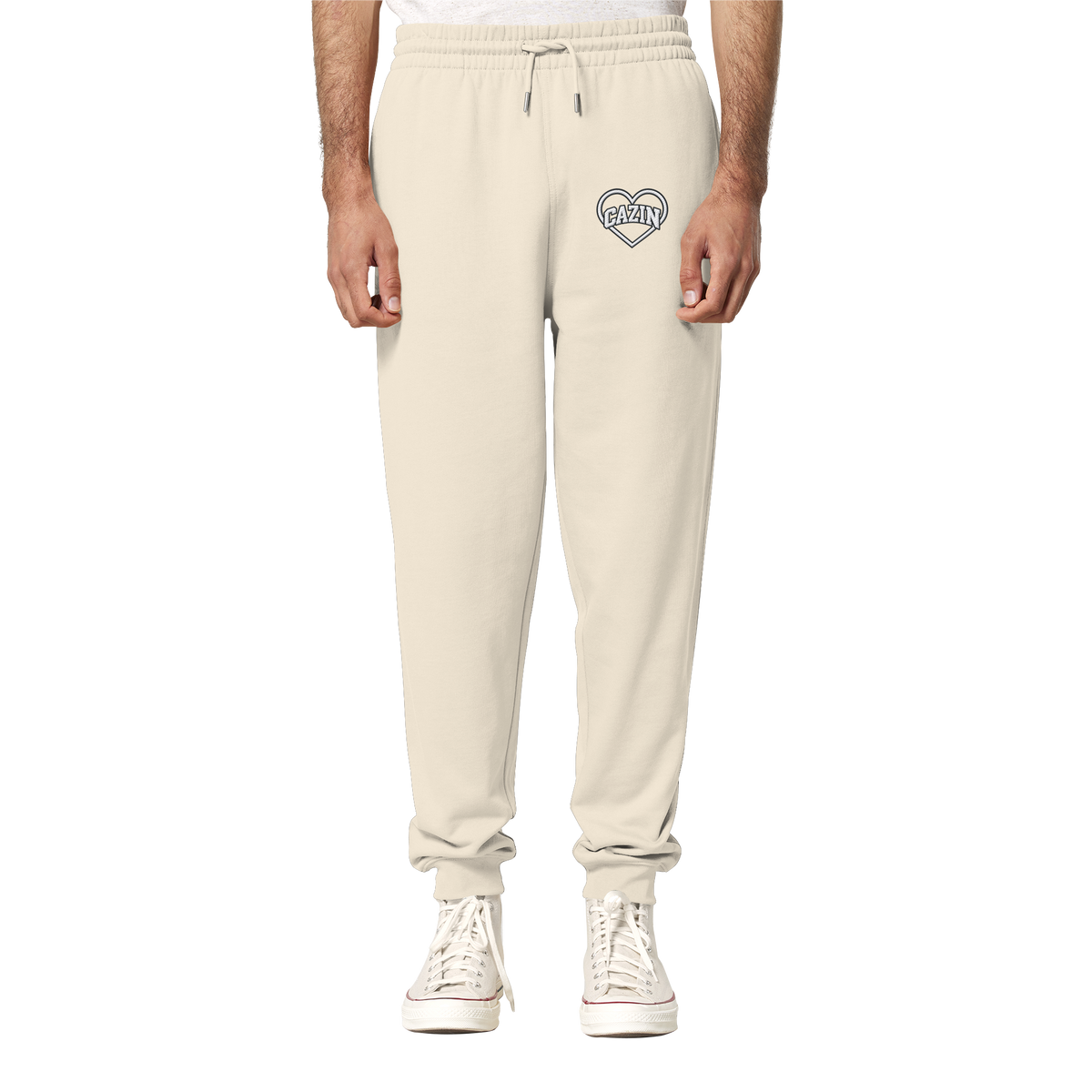 CAZIN Premium Bio Jogginghose mit Herz-Stickerei | Unisex