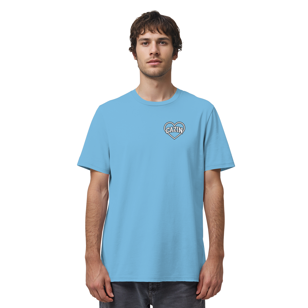 CAZIN Stanley/Stella Premium Bio T-Shirt mit Herz-Stickerei | Unisex
