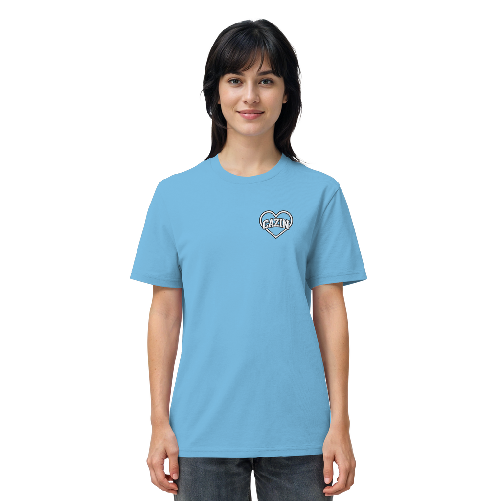 CAZIN Stanley/Stella Premium Bio T-Shirt mit Herz-Stickerei | Unisex