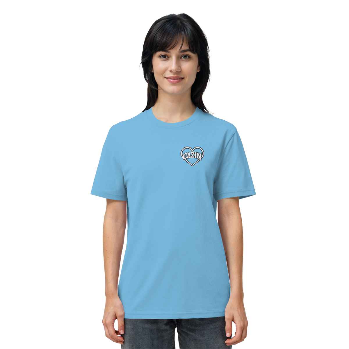 CAZIN Stanley/Stella Premium Bio T-Shirt mit Herz-Stickerei | Unisex