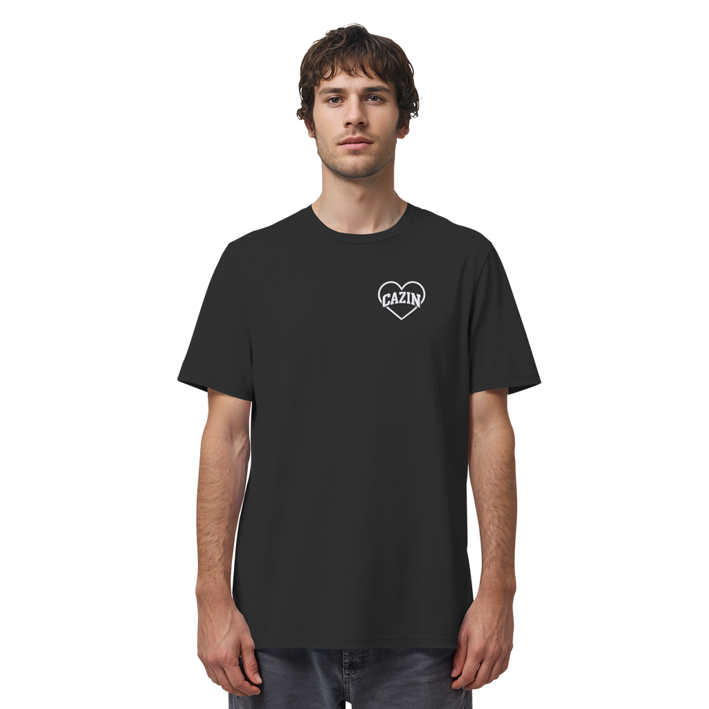 CAZIN Stanley/Stella Premium Bio T-Shirt mit Herz-Stickerei | Unisex