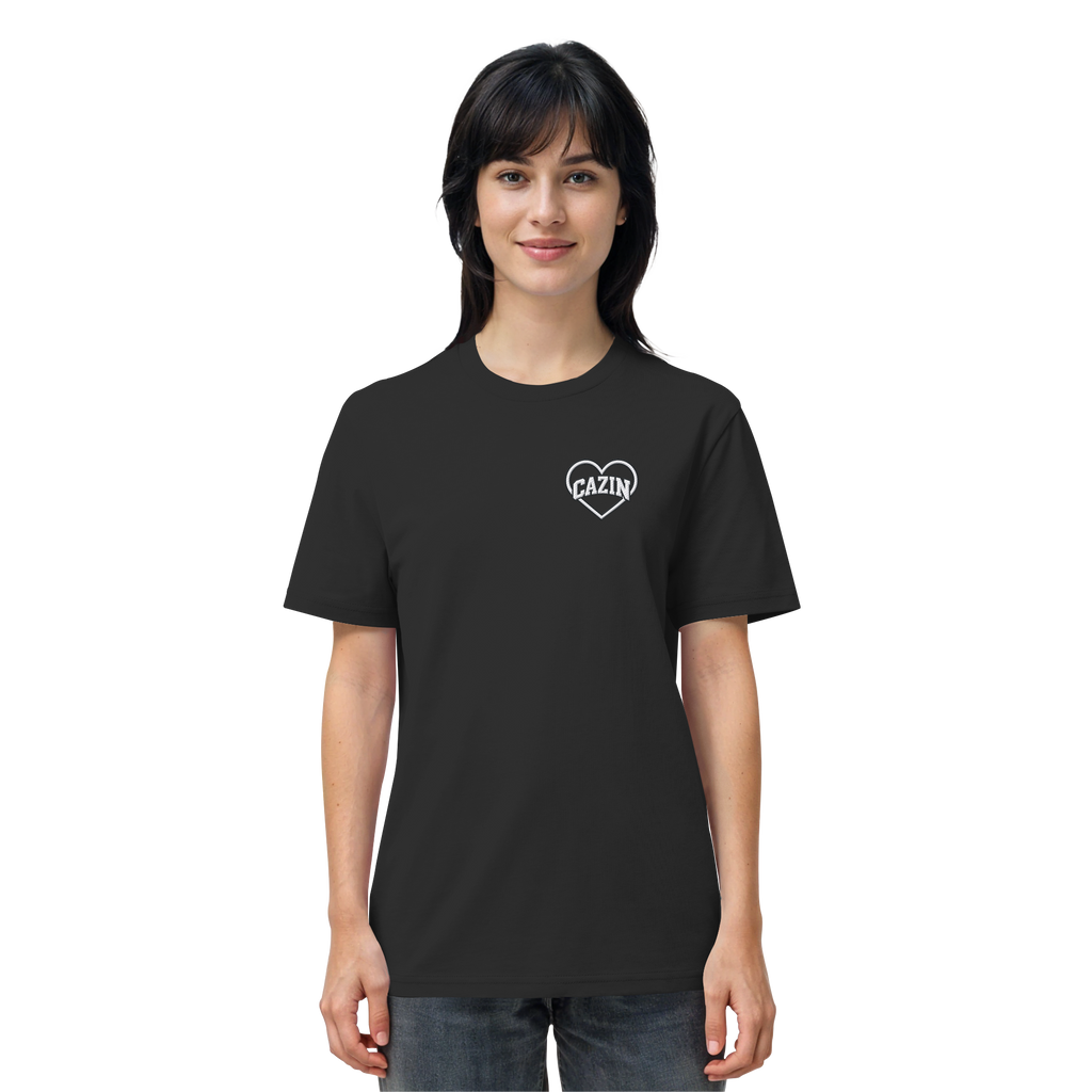 CAZIN Stanley/Stella Premium Bio T-Shirt mit Herz-Stickerei | Unisex
