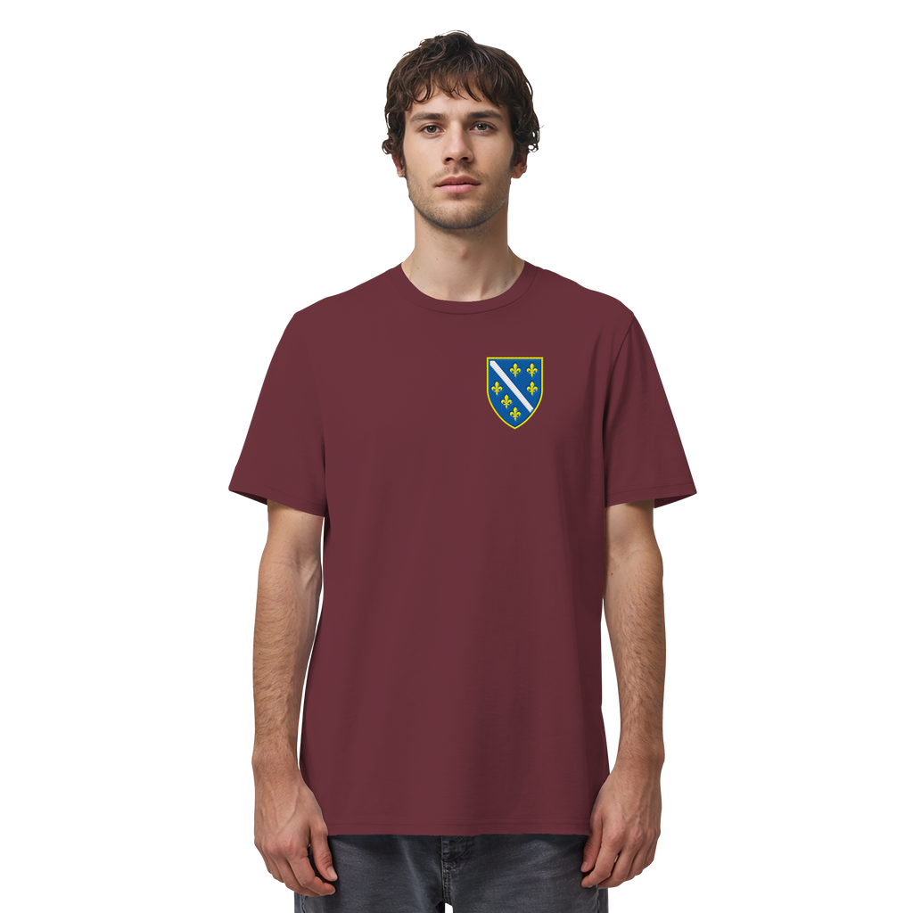 Premium organska majica s grbom Bosne i Hercegovine i vezom | Stanley/Stella – Unisex