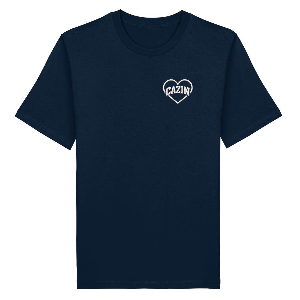 CAZIN Stanley/Stella Premium Bio T-Shirt mit Herz-Stickerei | Unisex