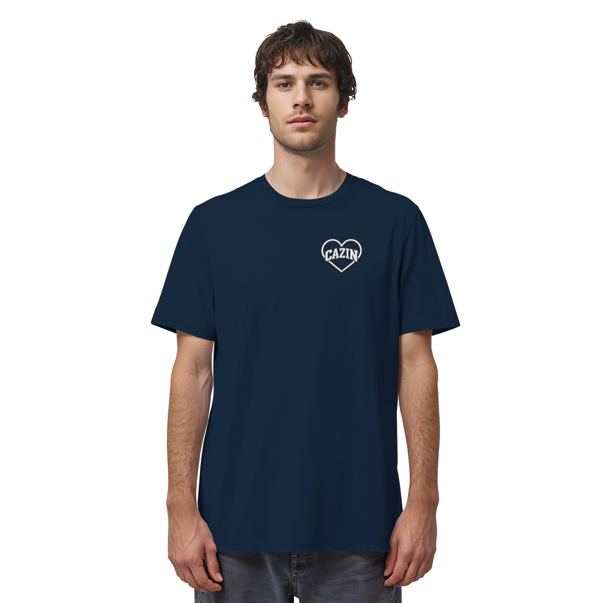 CAZIN Stanley/Stella Premium Bio T-Shirt mit Herz-Stickerei | Unisex