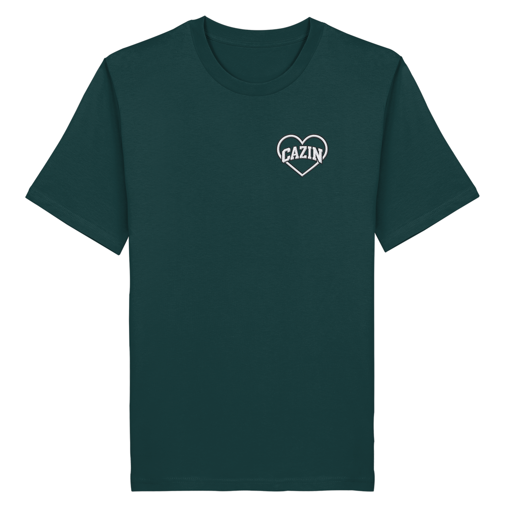 CAZIN Stanley/Stella Premium Bio T-Shirt mit Herz-Stickerei | Unisex
