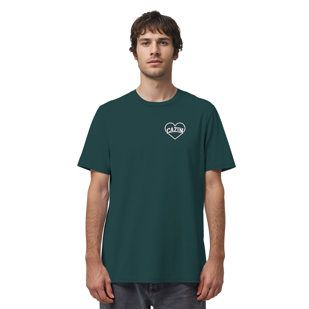 CAZIN Stanley/Stella Premium Bio T-Shirt mit Herz-Stickerei | Unisex