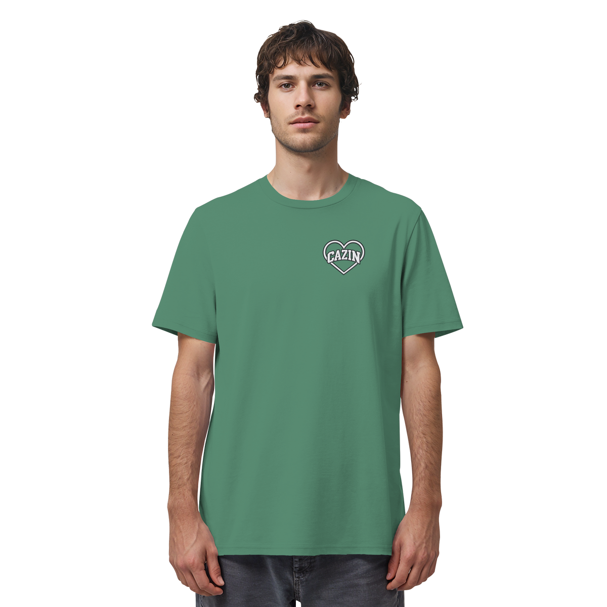 CAZIN Stanley/Stella Premium Bio T-Shirt mit Herz-Stickerei | Unisex