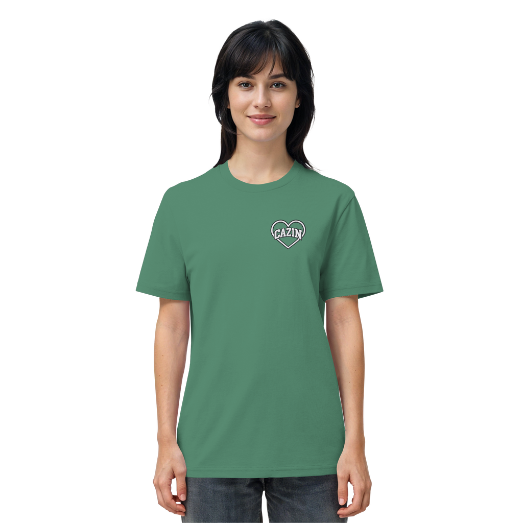 CAZIN Stanley/Stella Premium Bio T-Shirt mit Herz-Stickerei | Unisex