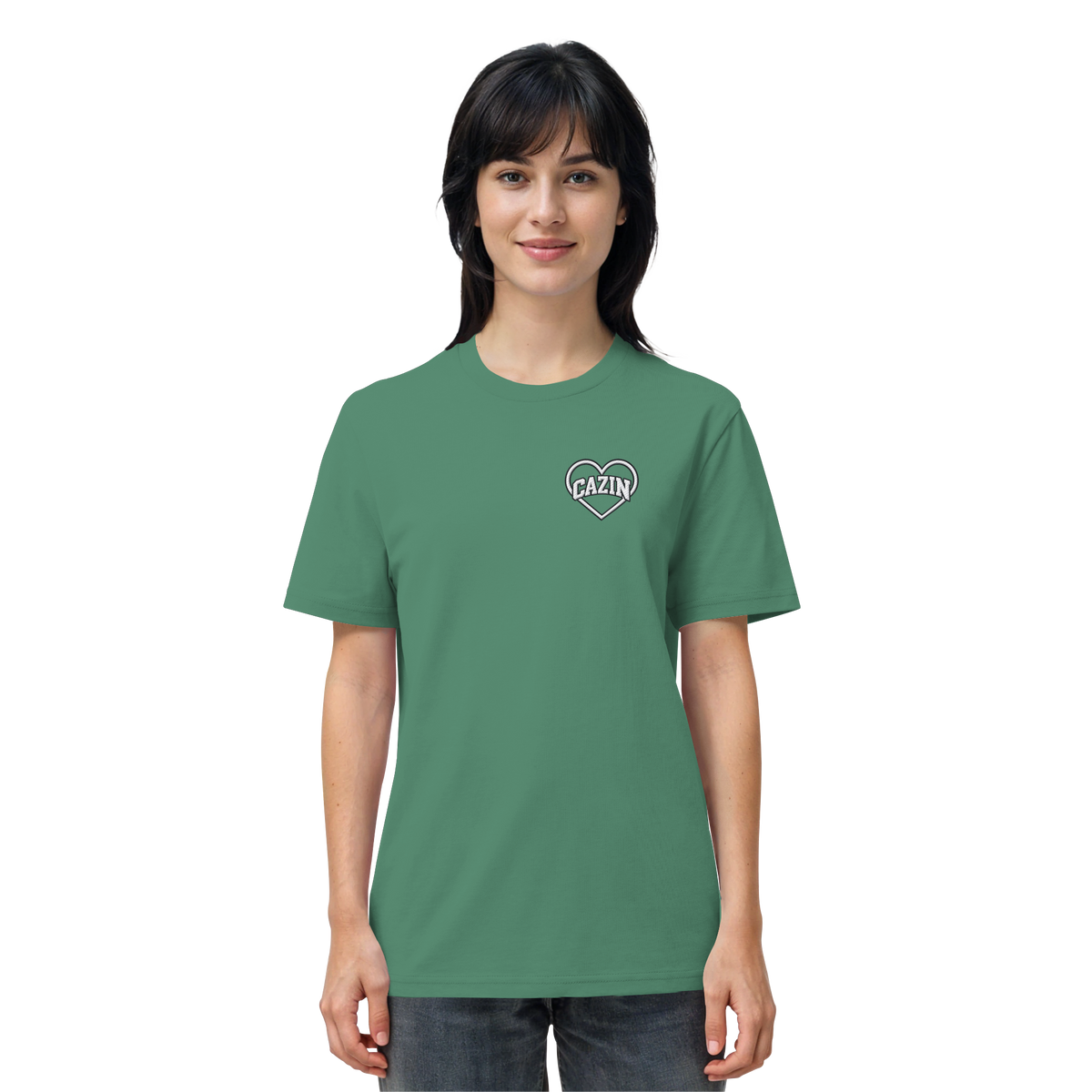 CAZIN Stanley/Stella Premium Bio T-Shirt mit Herz-Stickerei | Unisex