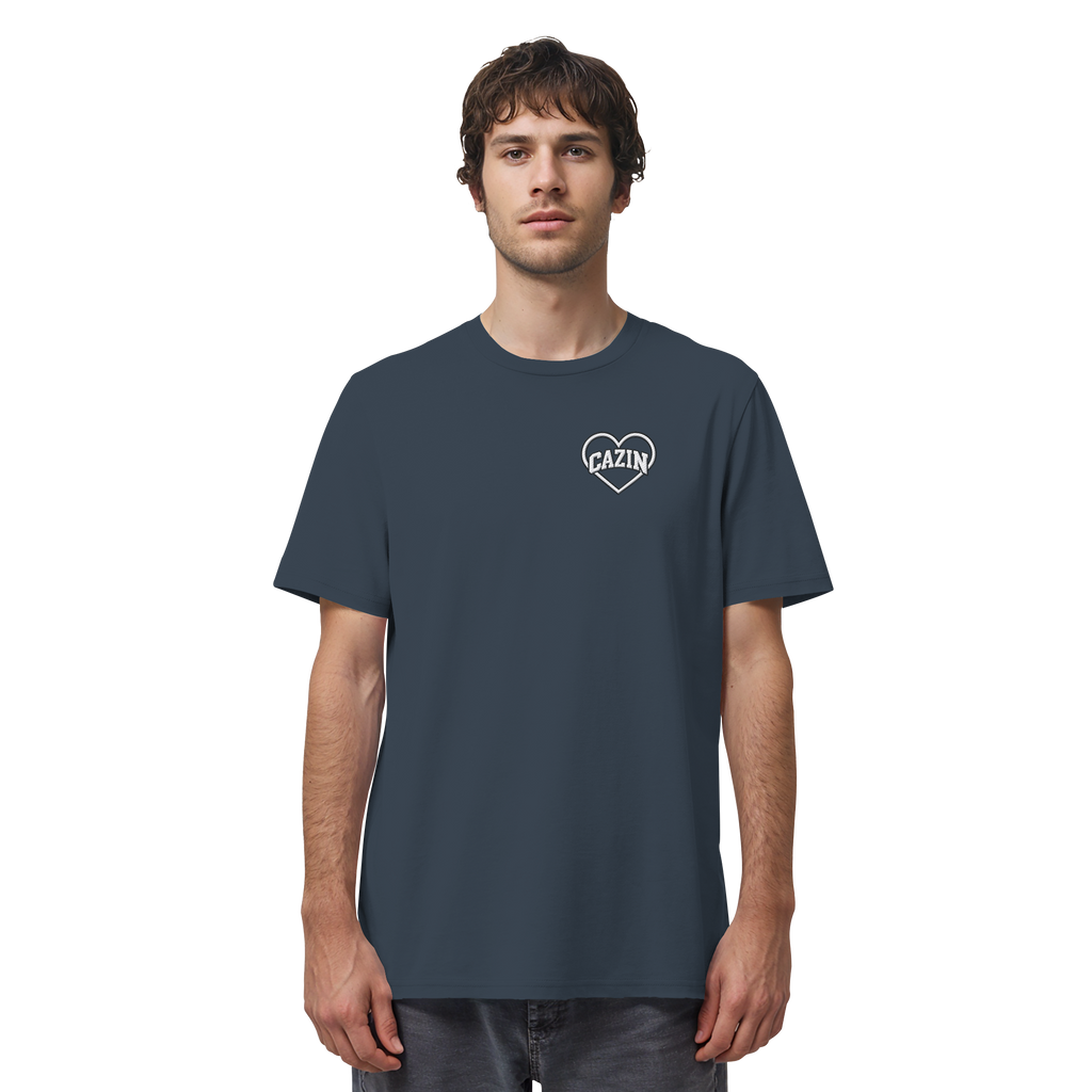 CAZIN Stanley/Stella Premium Bio T-Shirt mit Herz-Stickerei | Unisex