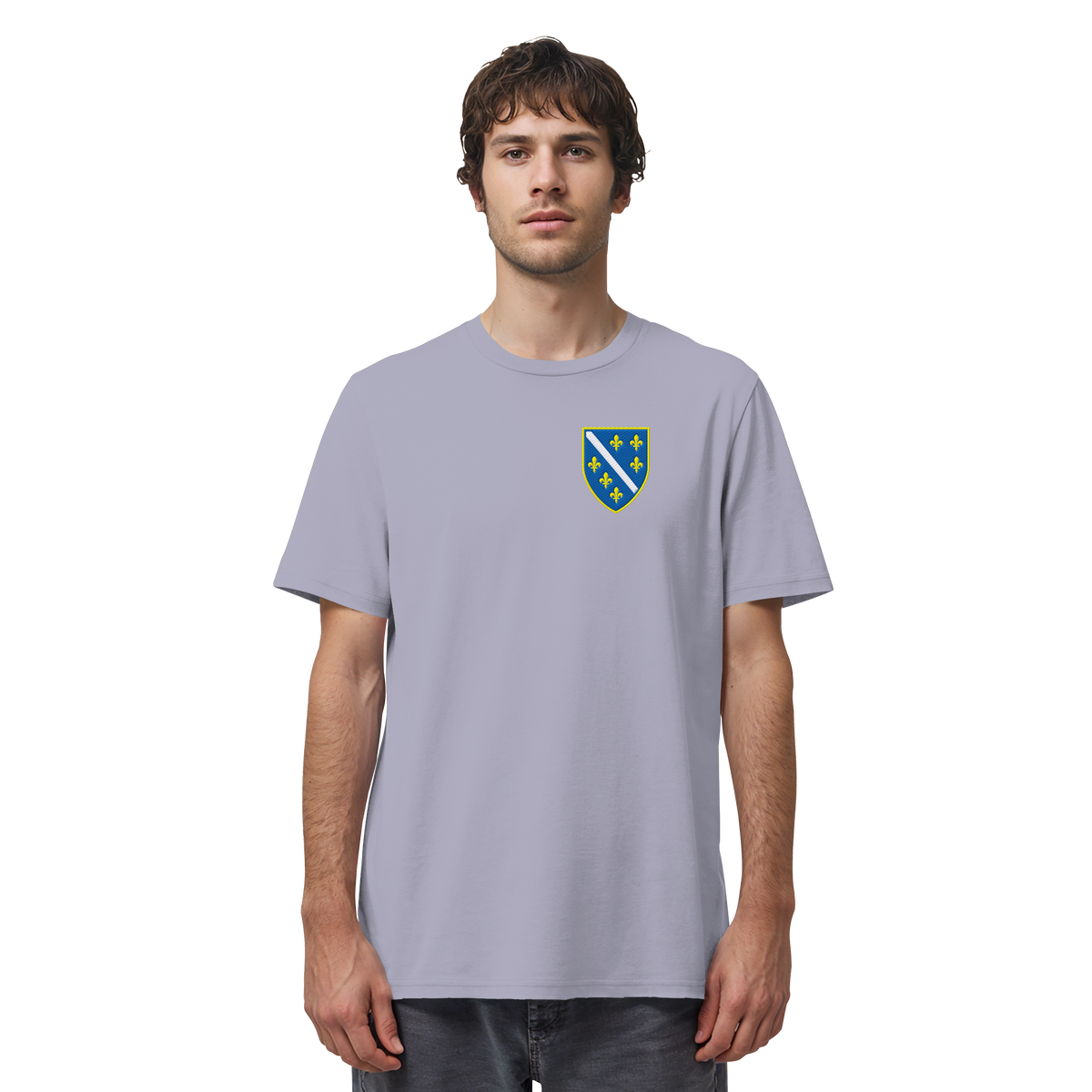 Premium organska majica s grbom Bosne i Hercegovine i vezom | Stanley/Stella – Unisex