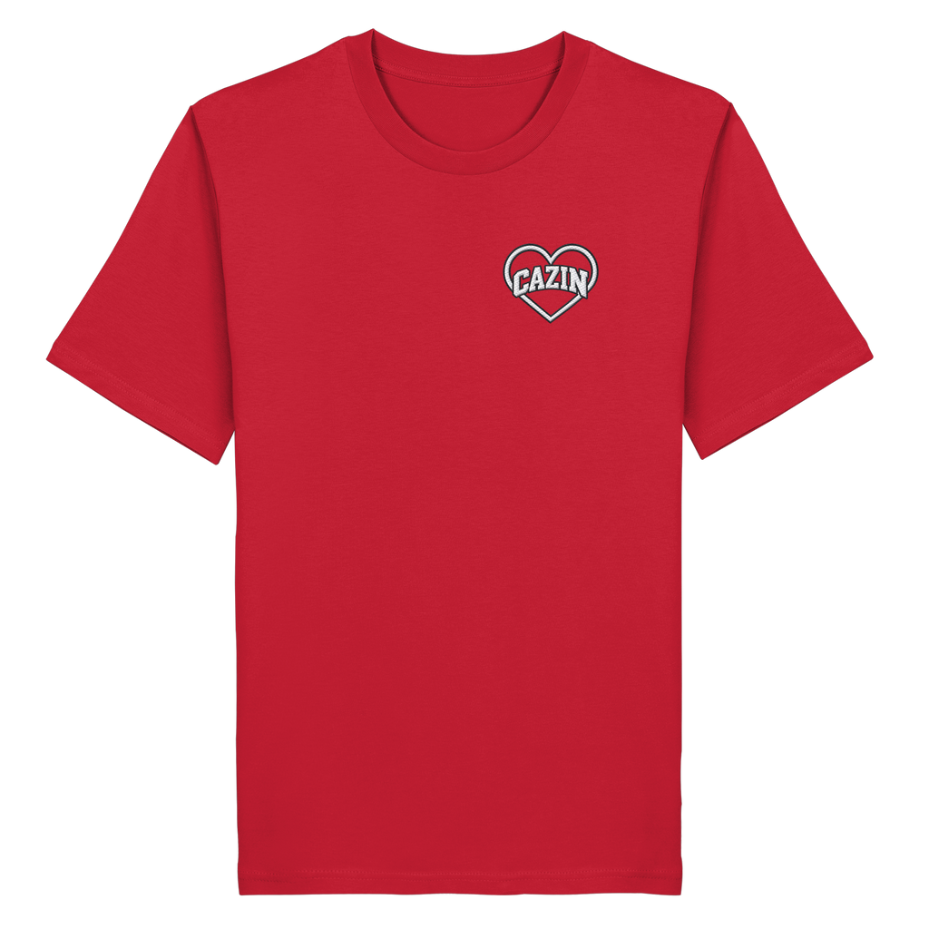 CAZIN Stanley/Stella Premium Bio T-Shirt mit Herz-Stickerei | Unisex