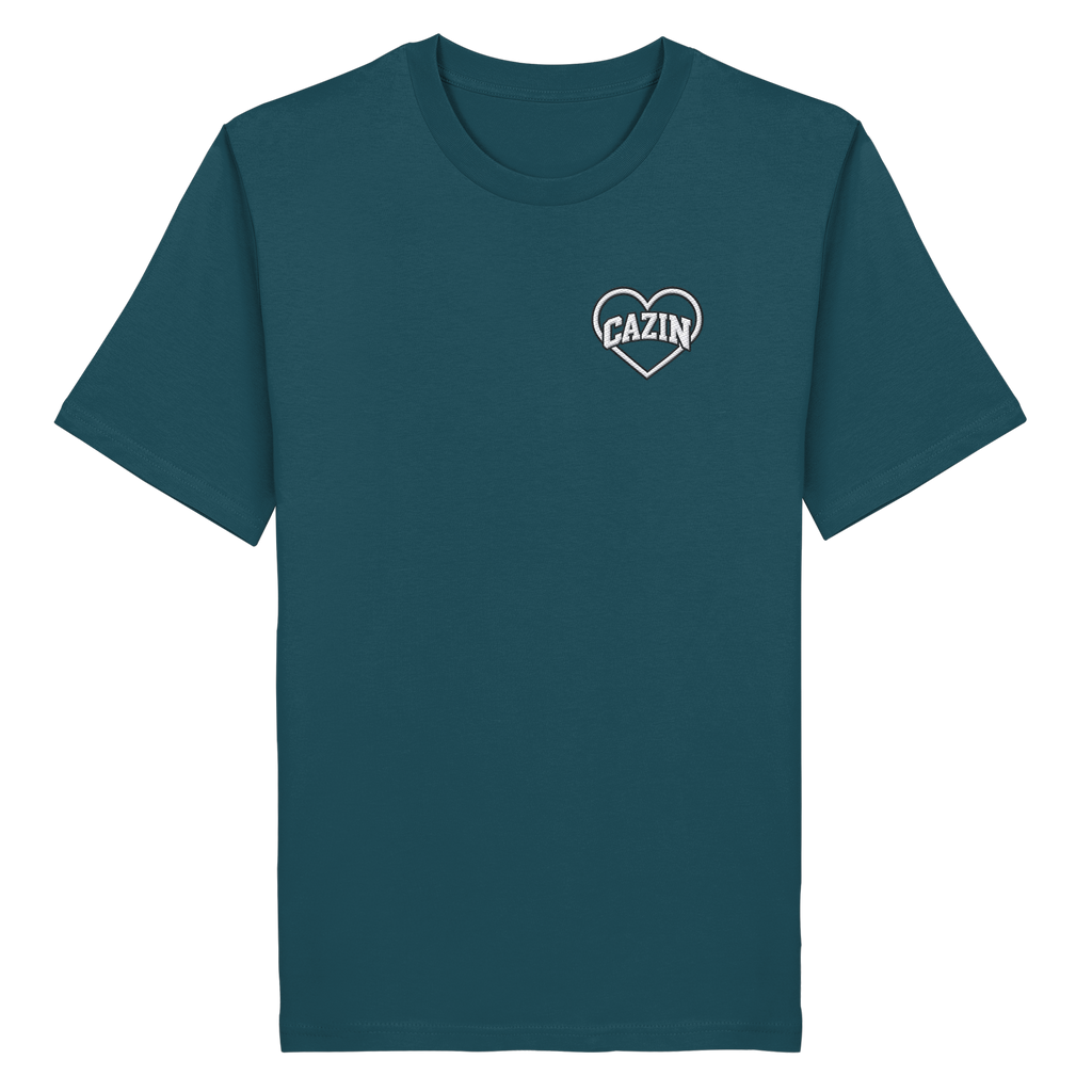 CAZIN Stanley/Stella Premium Bio T-Shirt mit Herz-Stickerei | Unisex