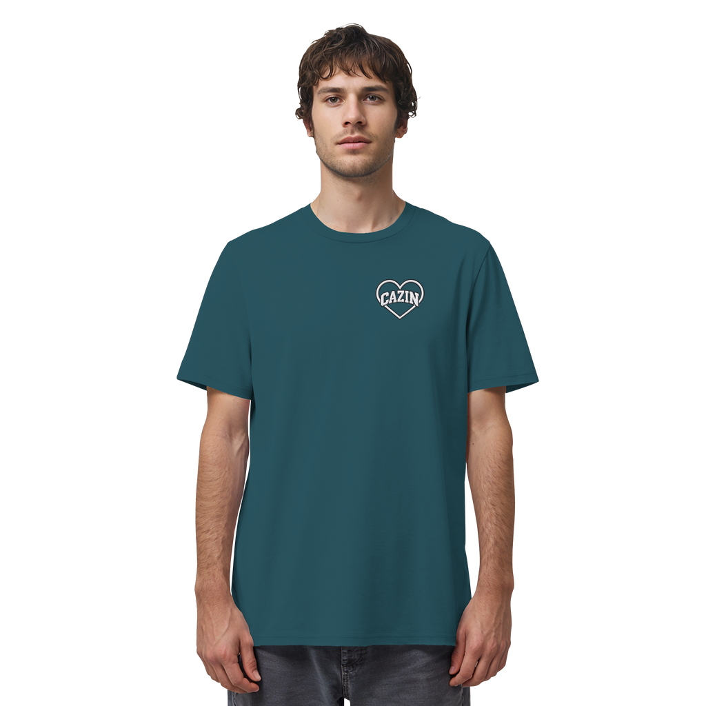 CAZIN Stanley/Stella Premium Bio T-Shirt mit Herz-Stickerei | Unisex