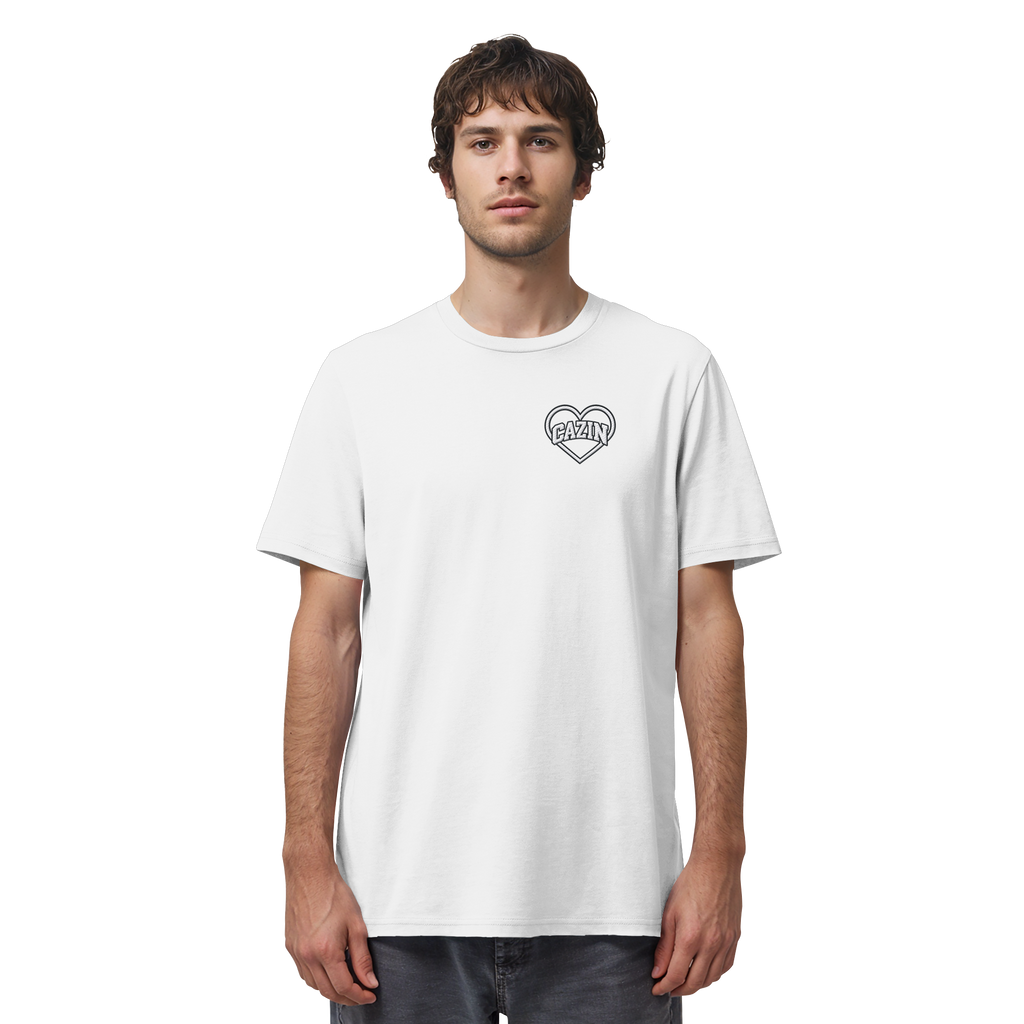 CAZIN Stanley/Stella Premium Bio T-Shirt mit Herz-Stickerei | Unisex