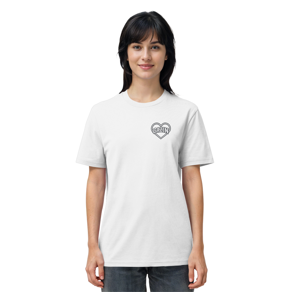 CAZIN Stanley/Stella Premium Bio T-Shirt mit Herz-Stickerei | Unisex