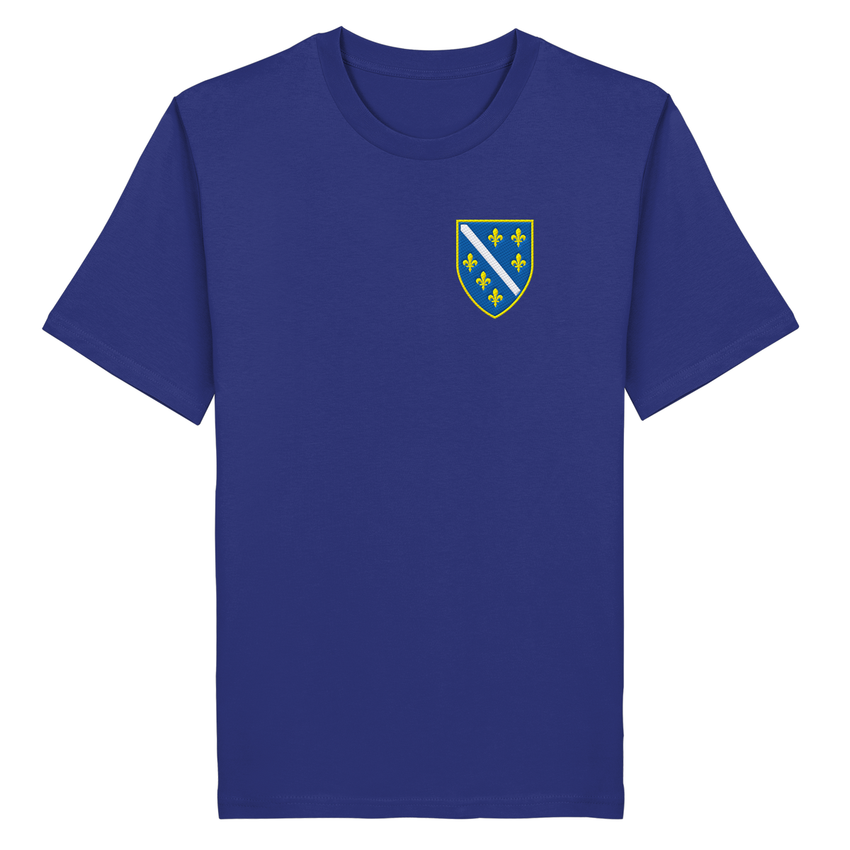 Bosnisches Wappen – Heimatliebe mit Stolz | Premium Stickerei - Organic Shirt