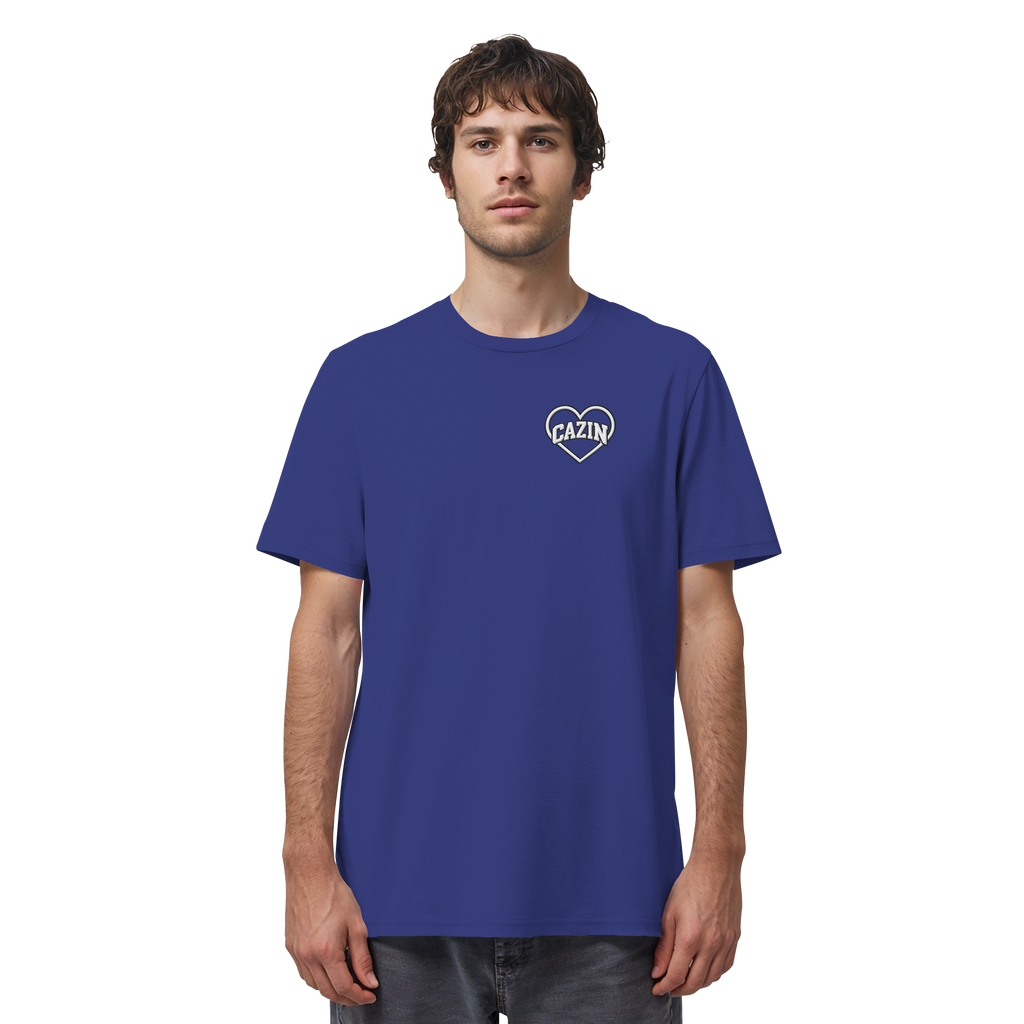 CAZIN Stanley/Stella Premium Bio T-Shirt mit Herz-Stickerei | Unisex