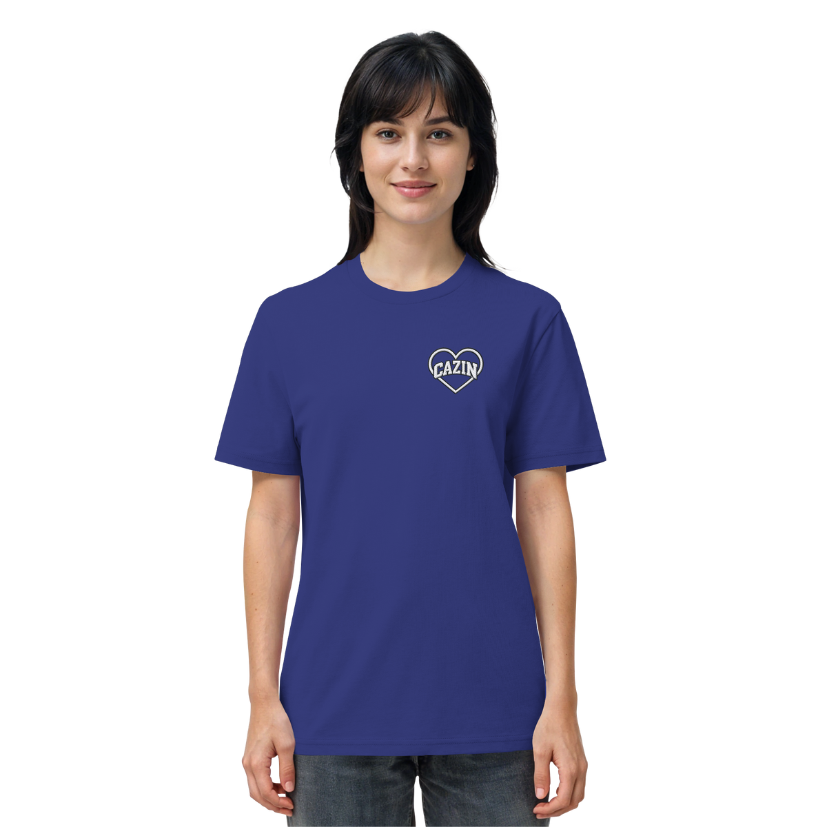 CAZIN Stanley/Stella Premium Bio T-Shirt mit Herz-Stickerei | Unisex