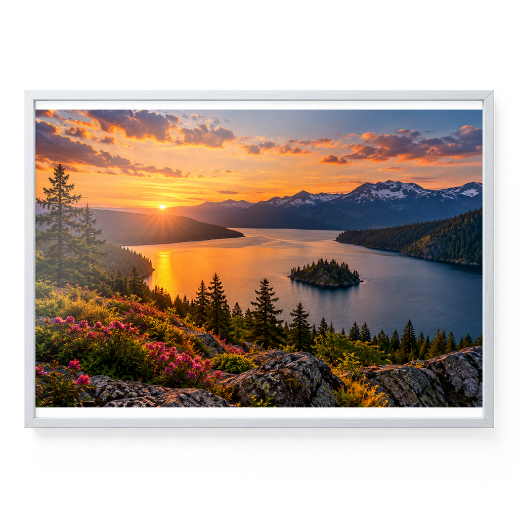 snahuljica - Poster mit Holzrahmen Din A2 (quer)