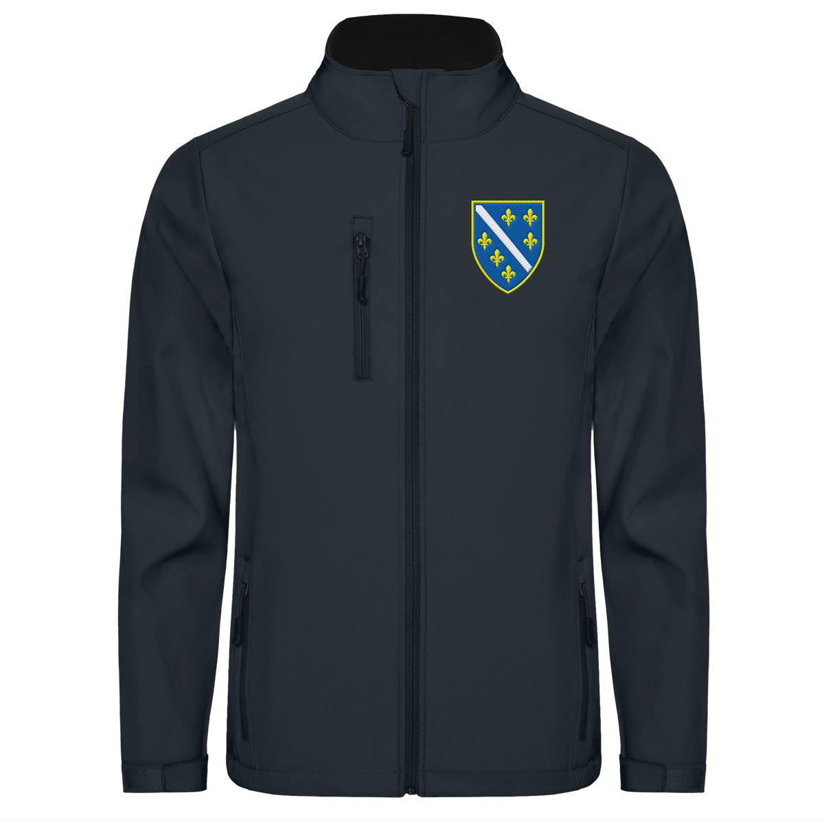 Bosnisches Wappen – Heimatliebe mit Stolz | Premium Stickerei - Softshell Jacket