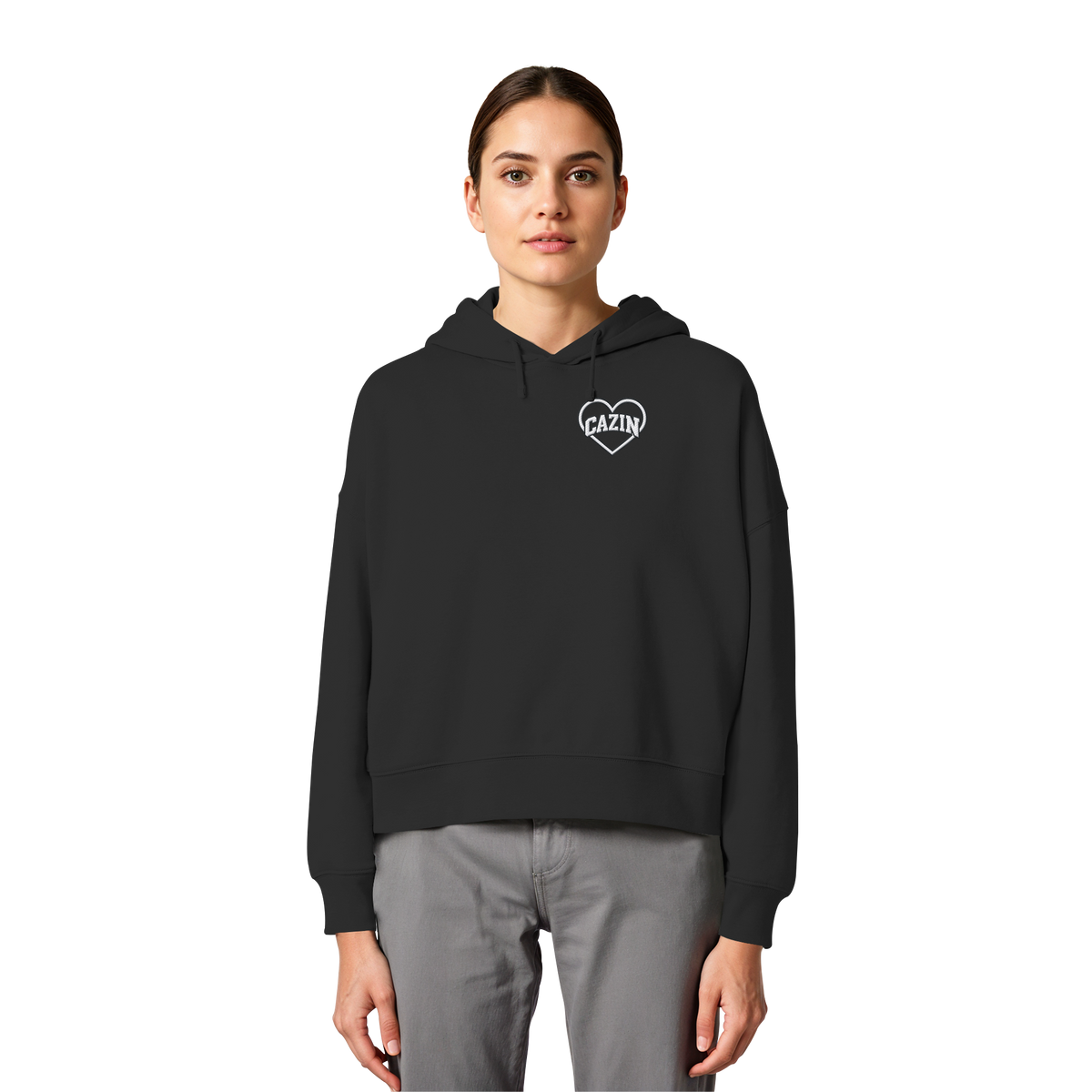 CAZIN IM HERZEN - Womens Organic Boxcut Hoodie
