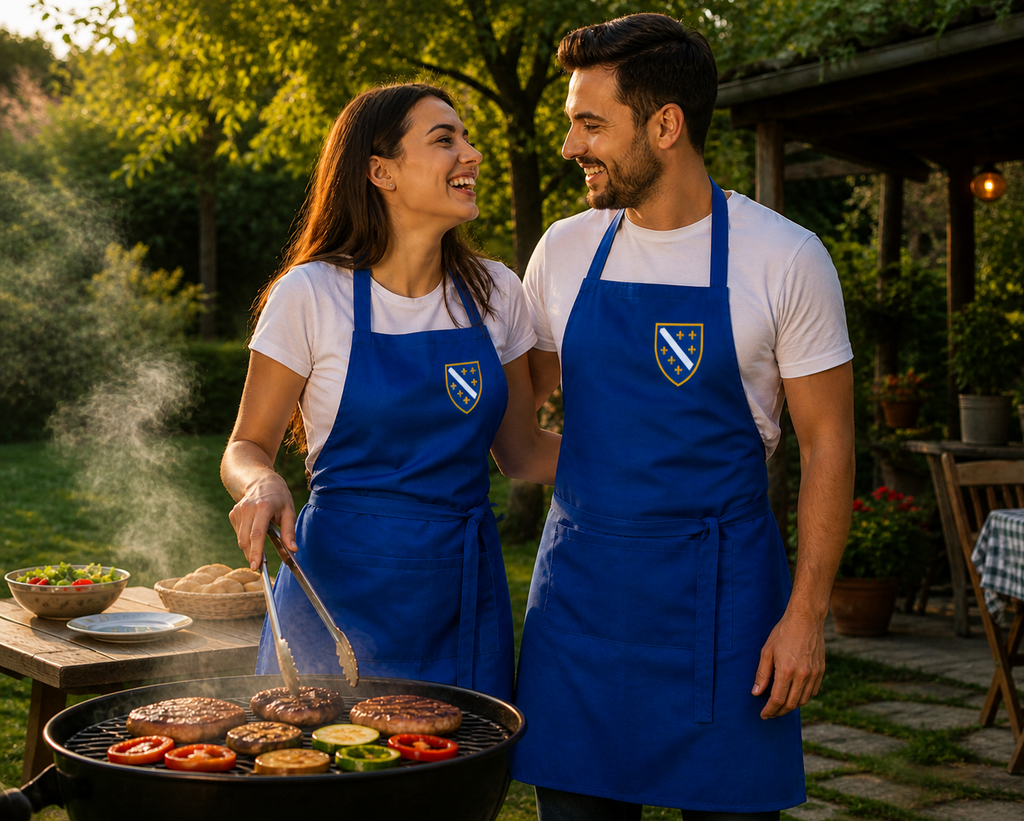 Grillschürze - Bosanski Grb sa ljiljanima | Links Brust