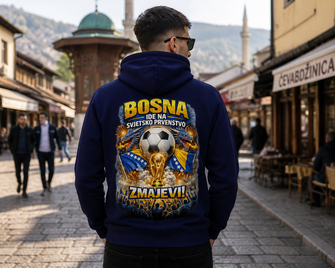 Men's Premium Organic Hoodie – Dragons World Cup 2026 | Back Print