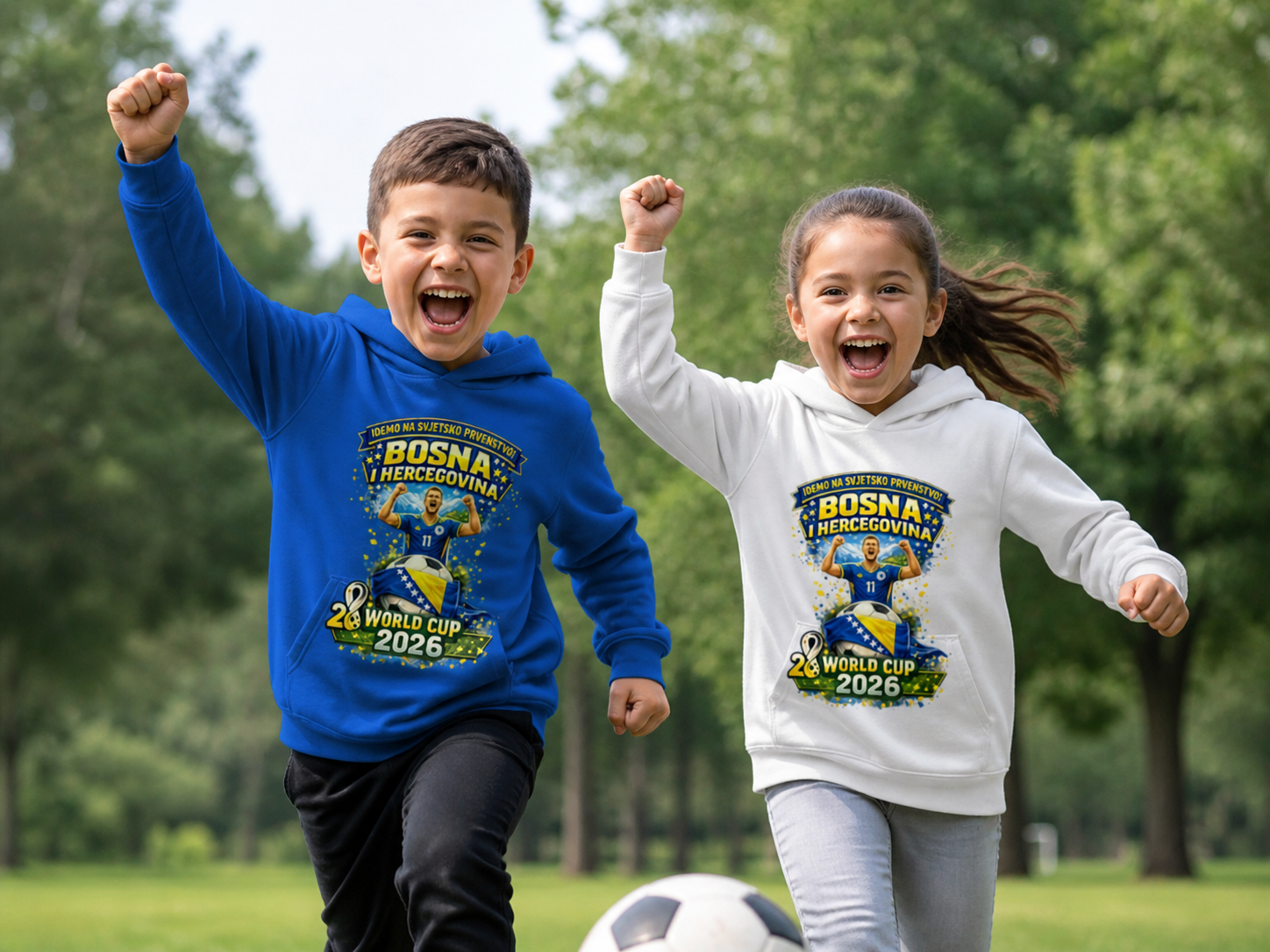 Kids Basic Hoodie – Bosnien | Design 01 | Frontprint