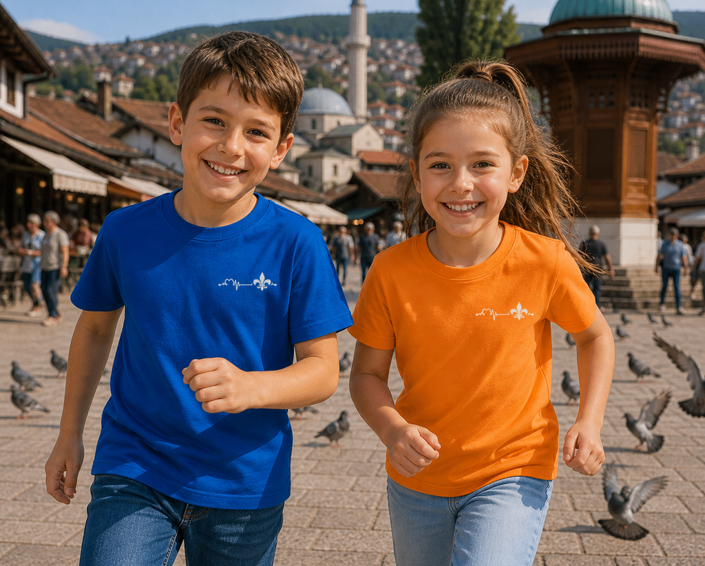 Kids Premium Bio T-Shirt – Srce Bosne | Links Brust