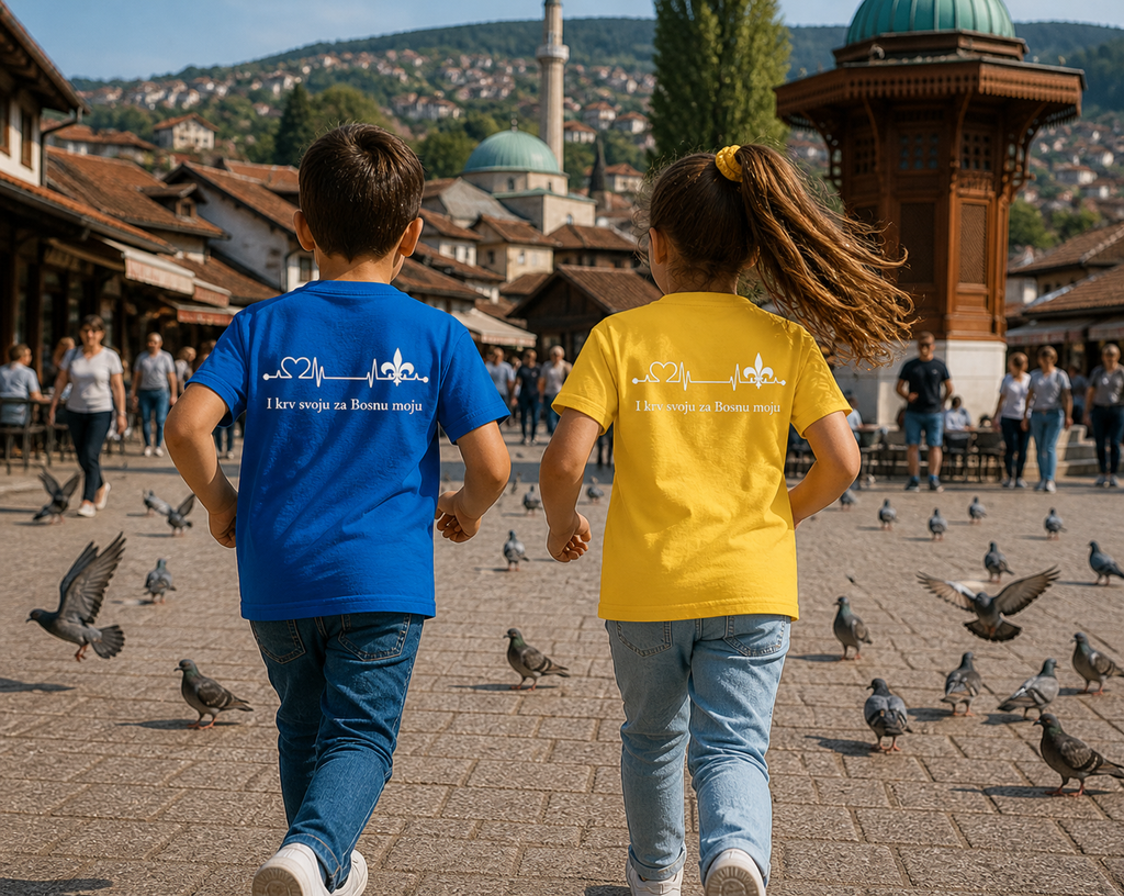 Kids Premium Organic T-Shirt – For My Bosnia | Back Print