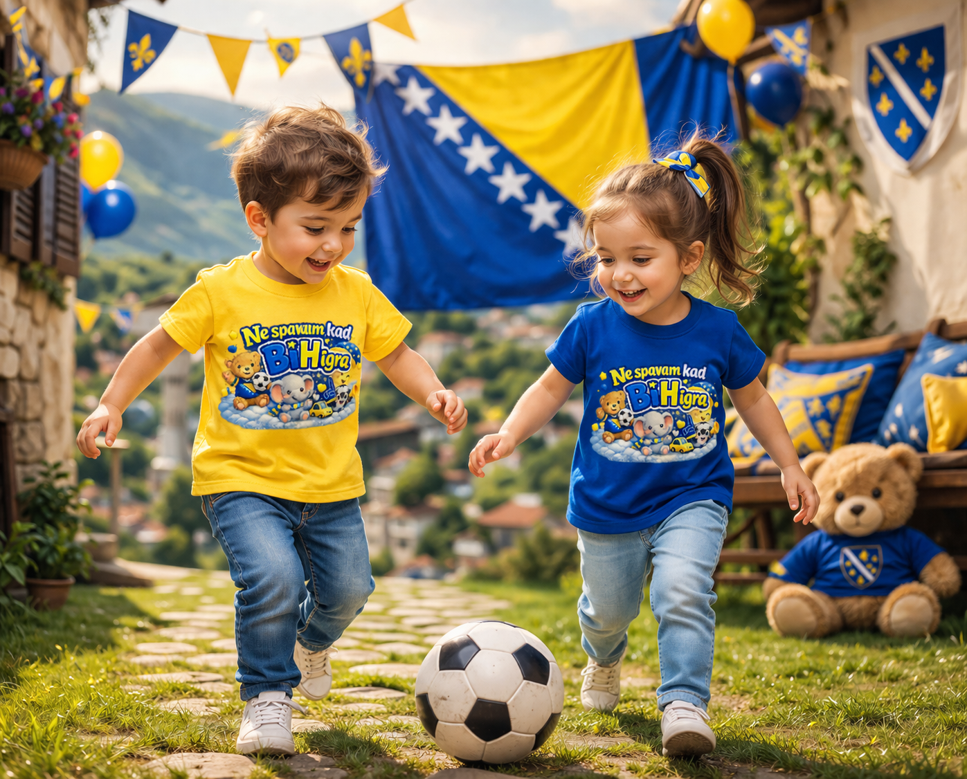 Kids' Basic T-Shirt - I don't sleep when Bosnia and Herzegovina plays | Front print