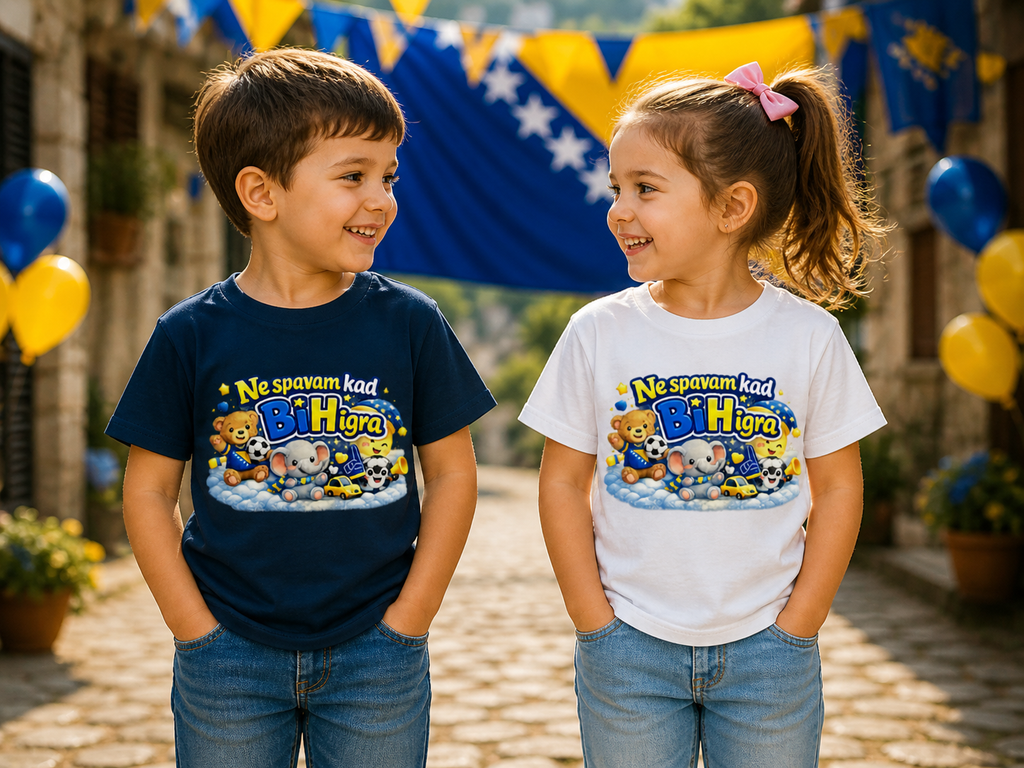 Kids Premium Organic T-Shirt - I don't sleep when BiH plays | Frontprint