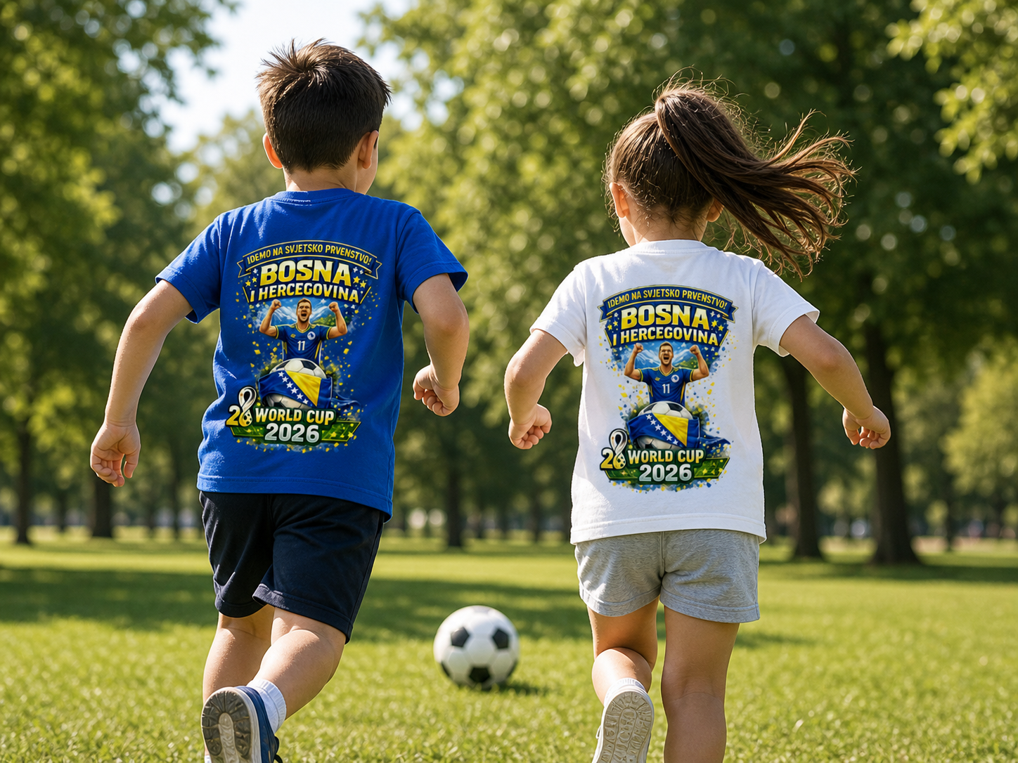 Kids Premium organska majica – Bosna | Dizajn 01 | Print na leđima