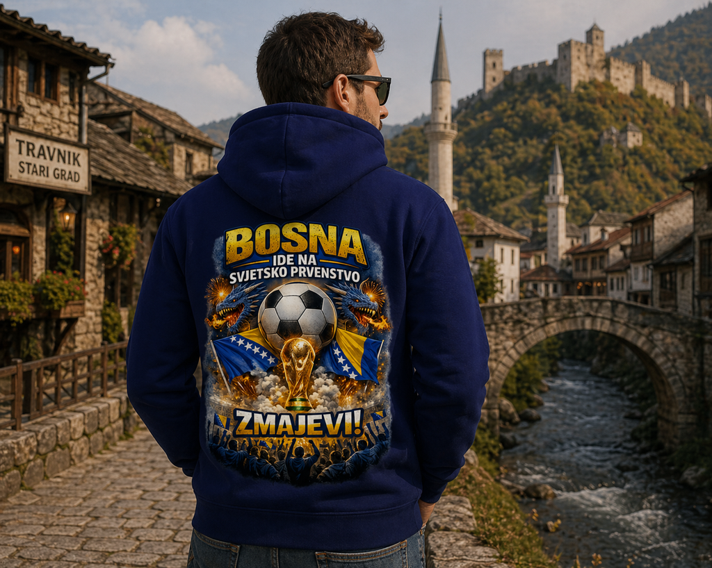 Herren Premium Bio Hoodie – Zmajevi WM 2026 | Rückenprint
