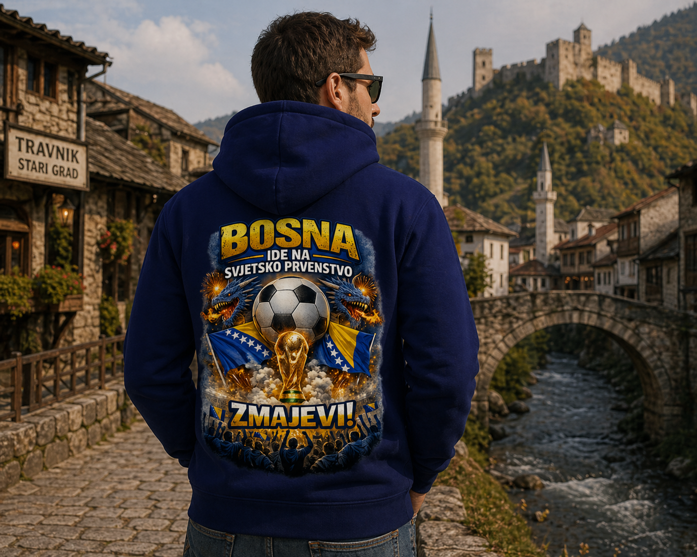 Men's Premium Organic Hoodie – Dragons World Cup 2026 | Back Print